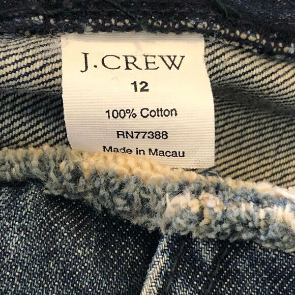 J. Crew Medium Wash Button Fly Jean Skirt Size 12 - Picture 6 of 11